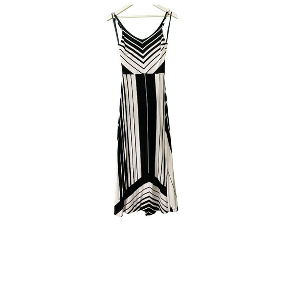 Bebe Black and White Striped Maxi Dress Size XSmall - Picture 4 of 4